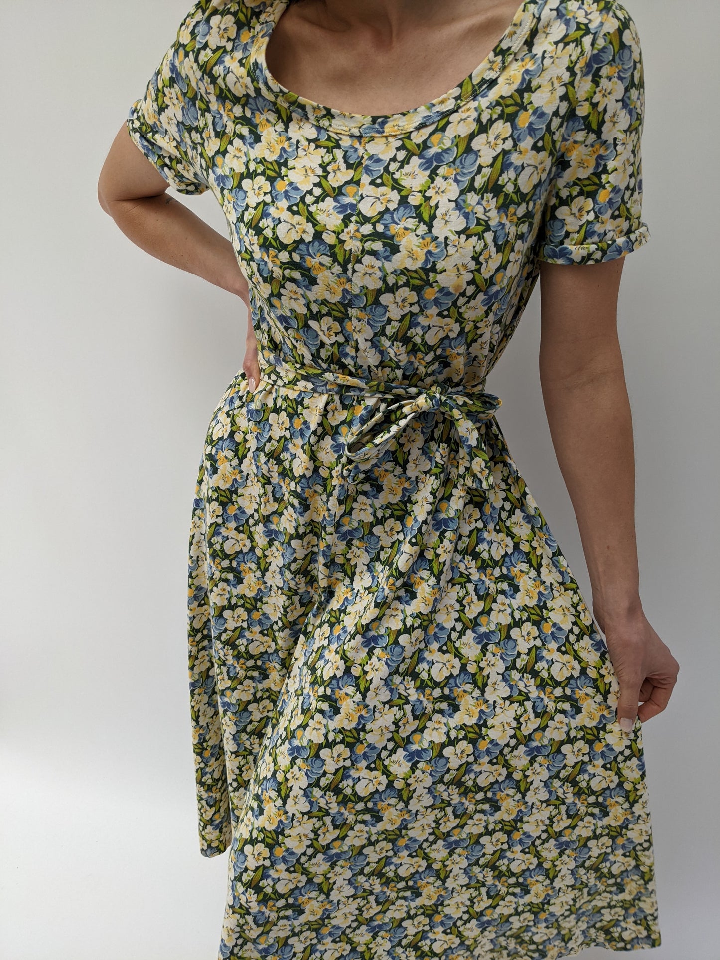 Vintage 70s Diane Von Fürstenberg Pansy Printed Dress