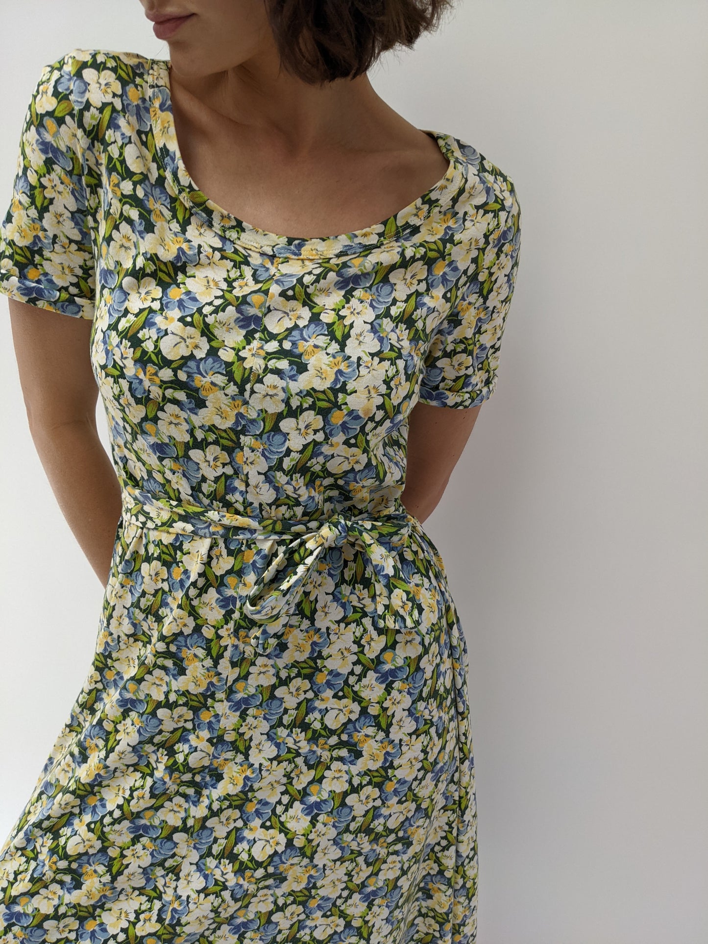 Vintage 70s Diane Von Fürstenberg Pansy Printed Dress