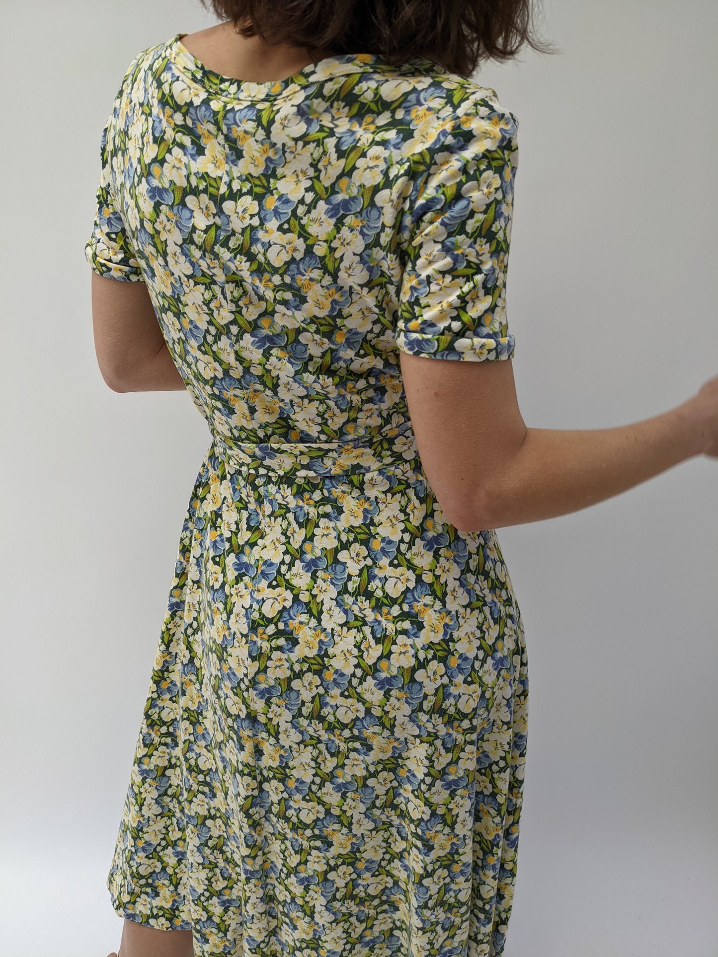 Vintage 70s Diane Von Fürstenberg Pansy Printed Dress