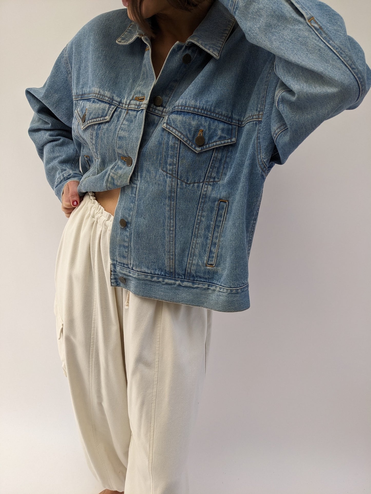 Favorite Donna Karan Cropped Denim Jacket