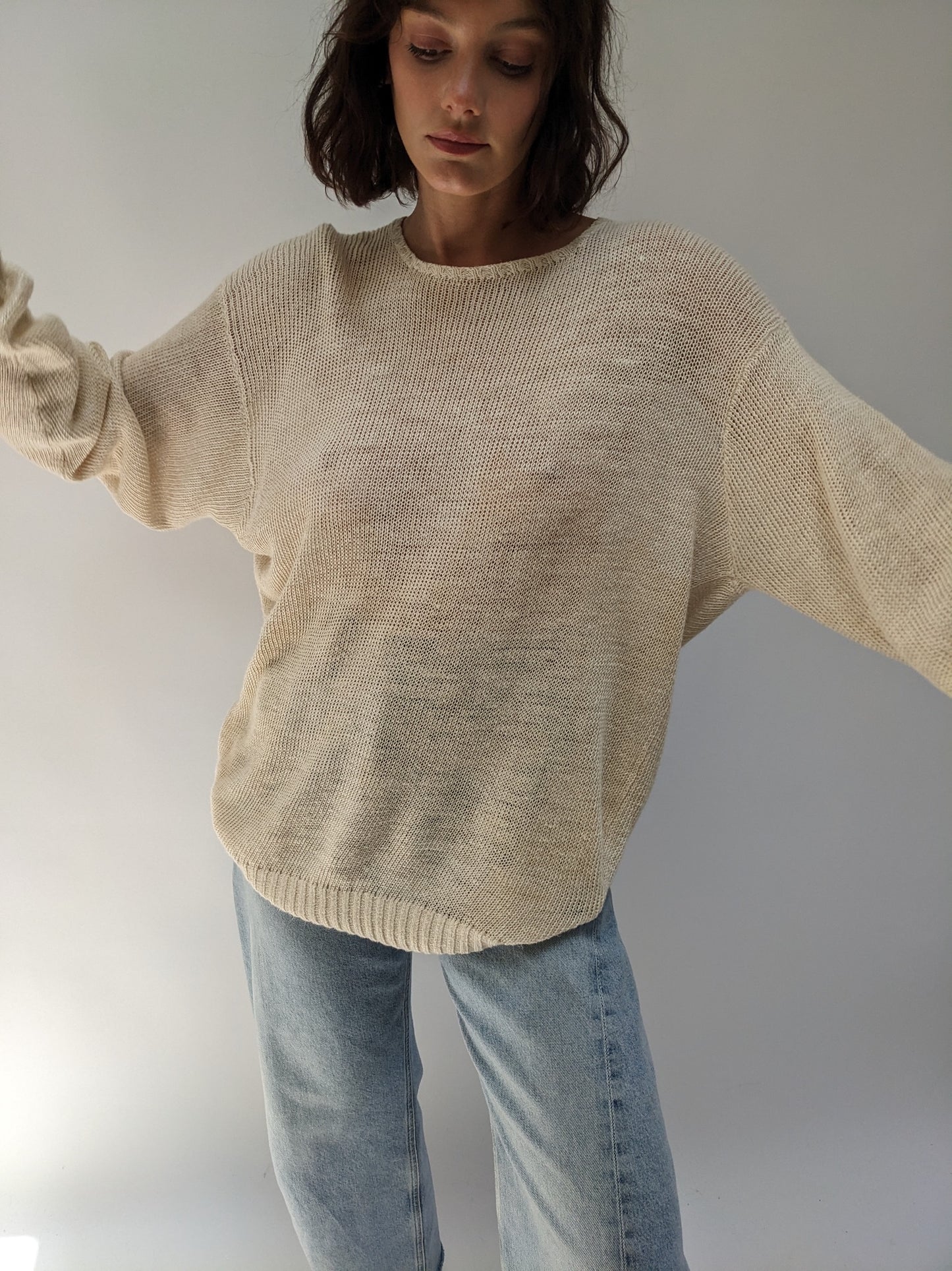 Ralph Lauren Loose Knit Linen Sweater