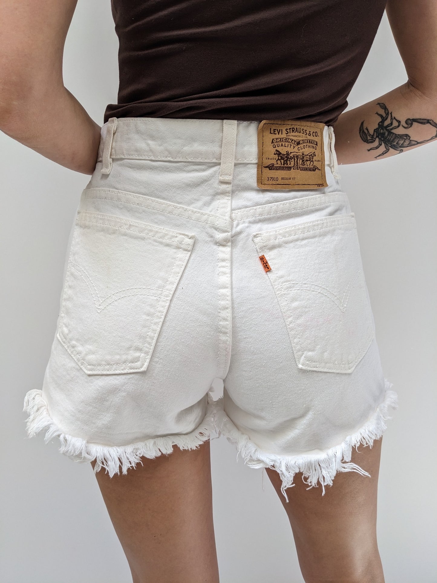 Vintage White Denim Cut Off Levi's