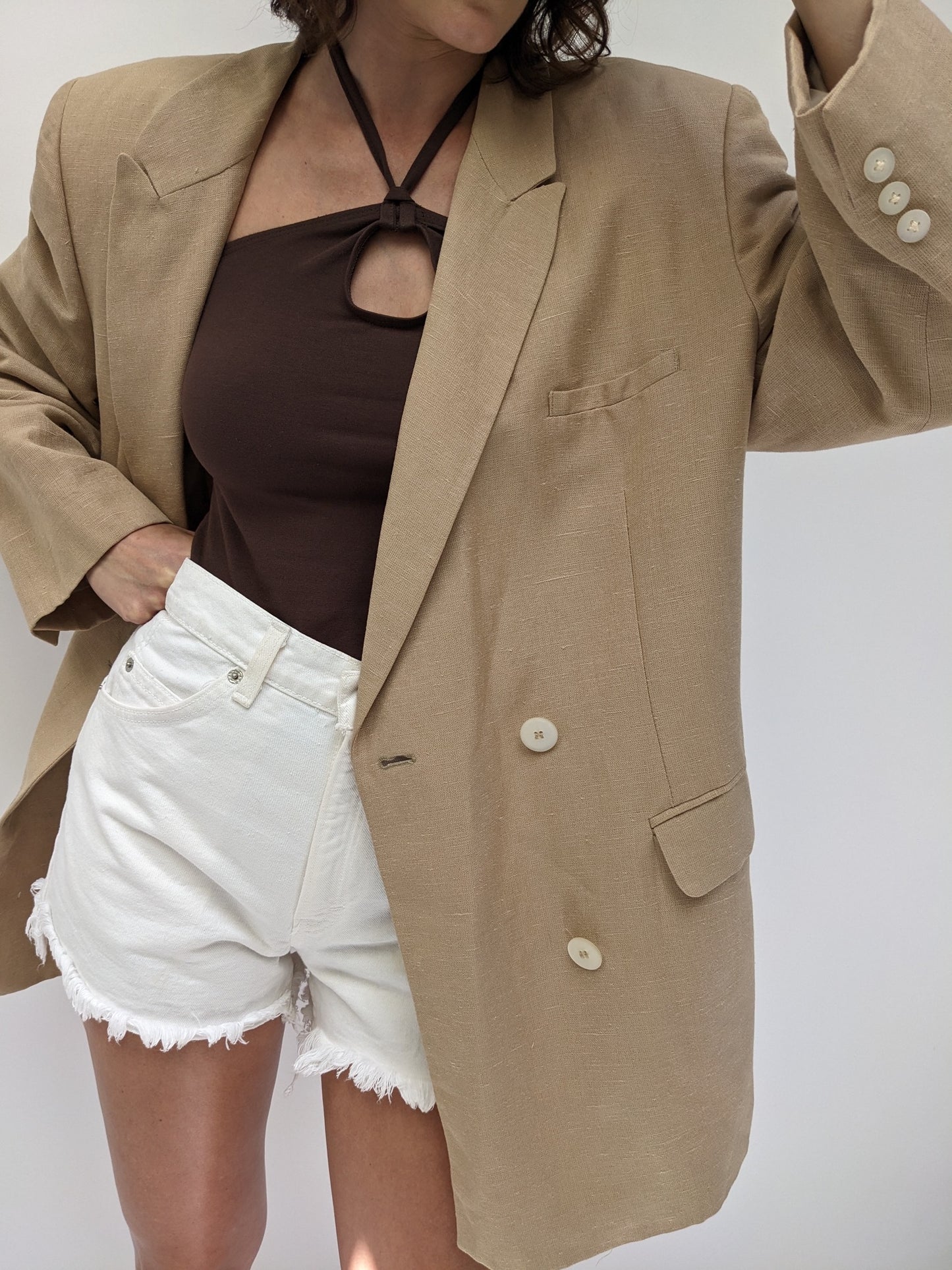 Vintage Shore Linen Blazer