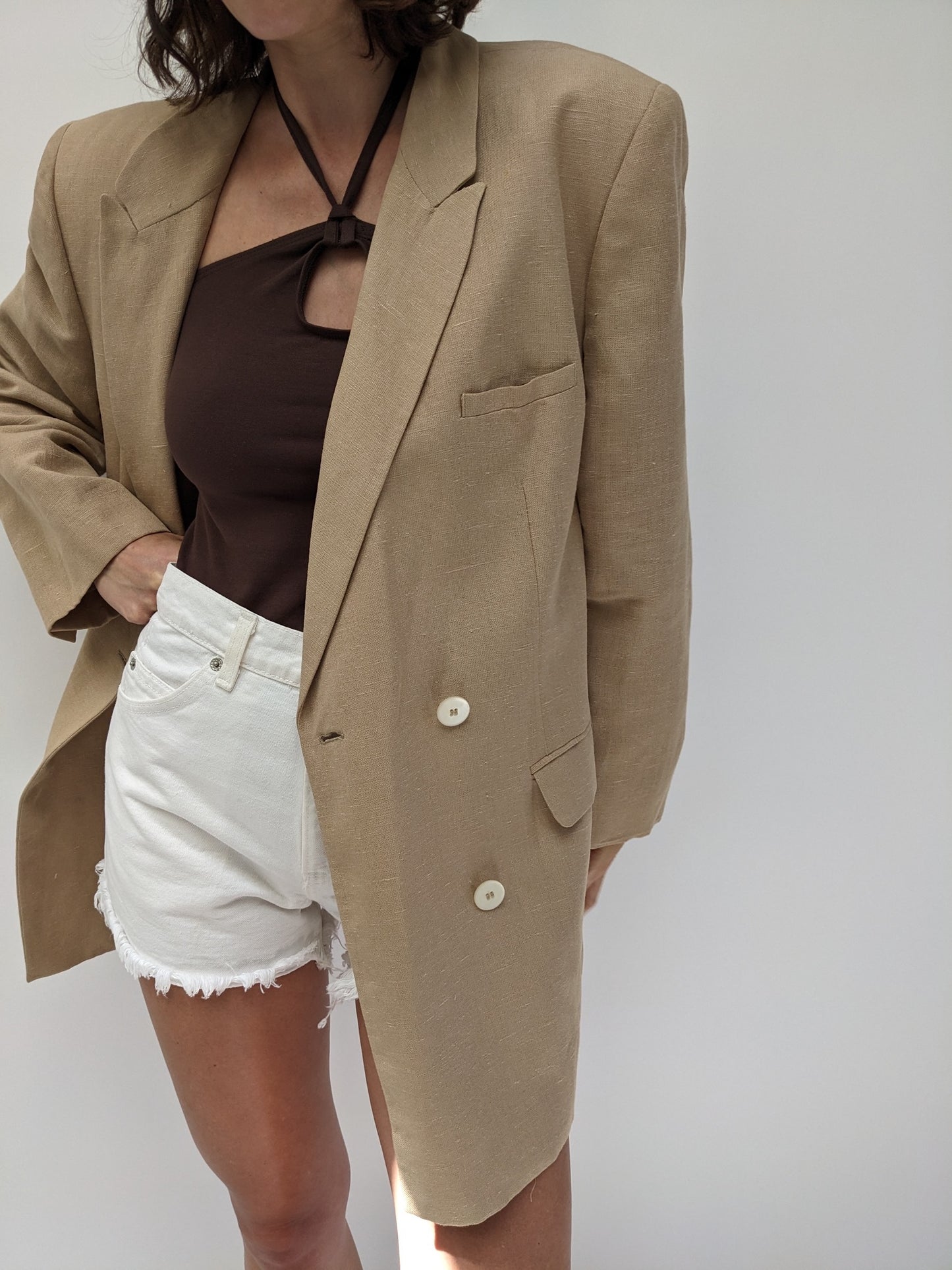 Vintage Shore Linen Blazer