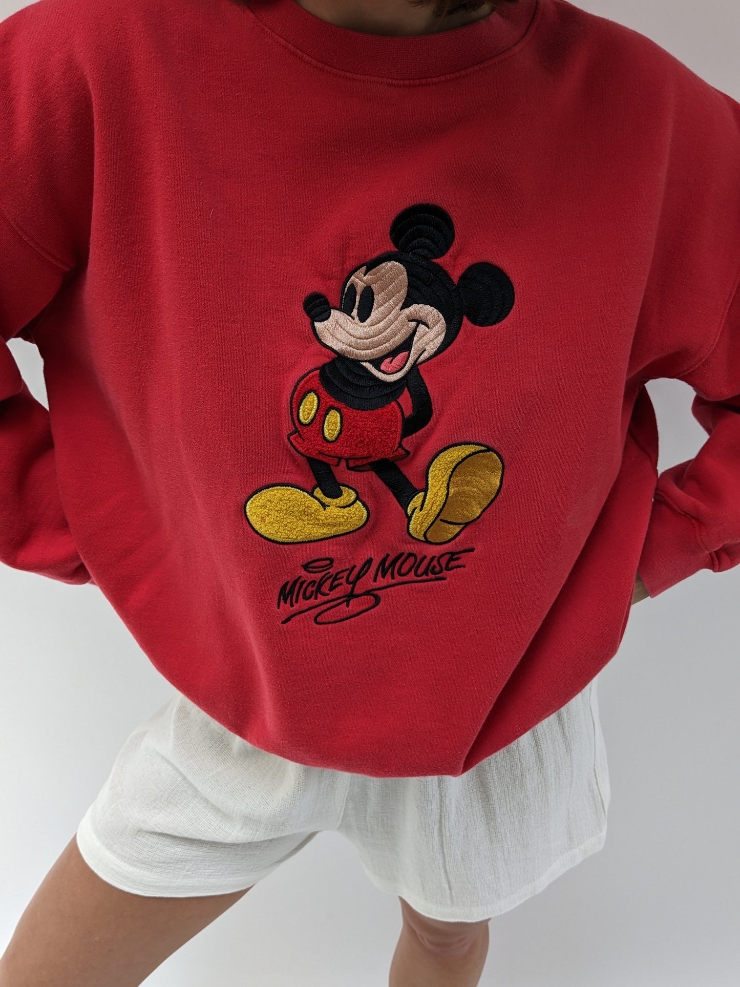 Vintage Embroidered Mickey Mouse Sweatshirt