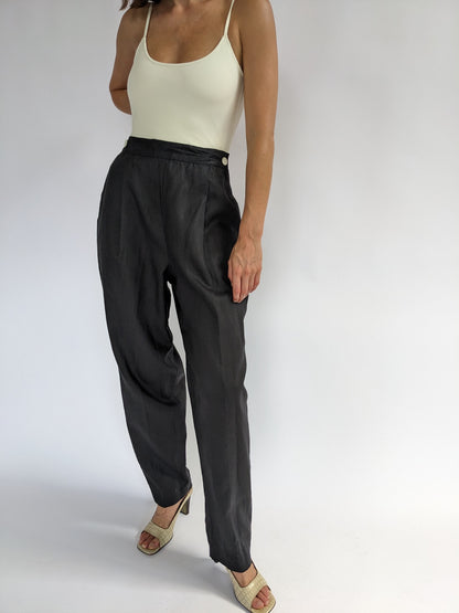 Vintage Onyx Linen Pants