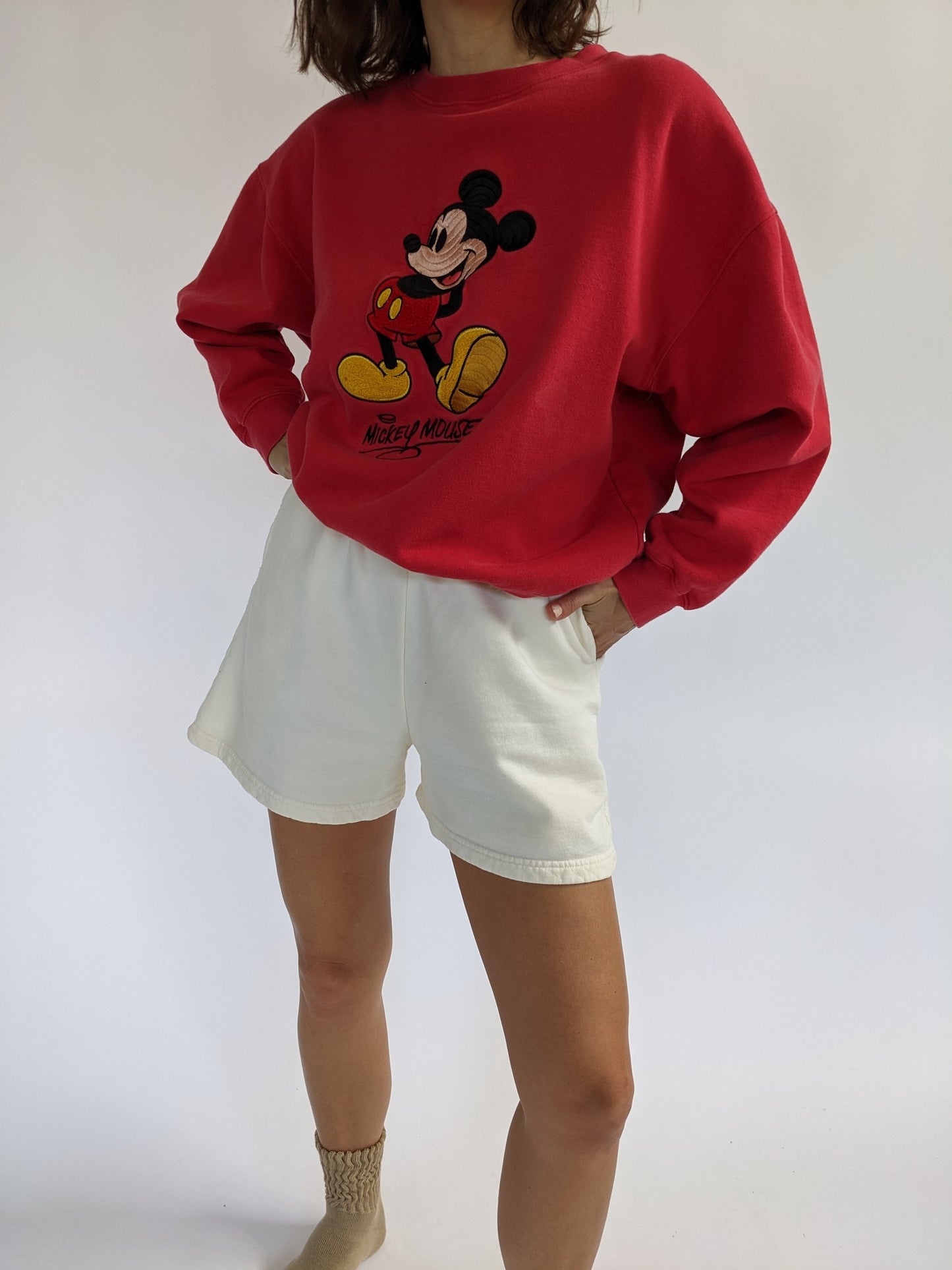 Vintage Embroidered Mickey Mouse Sweatshirt