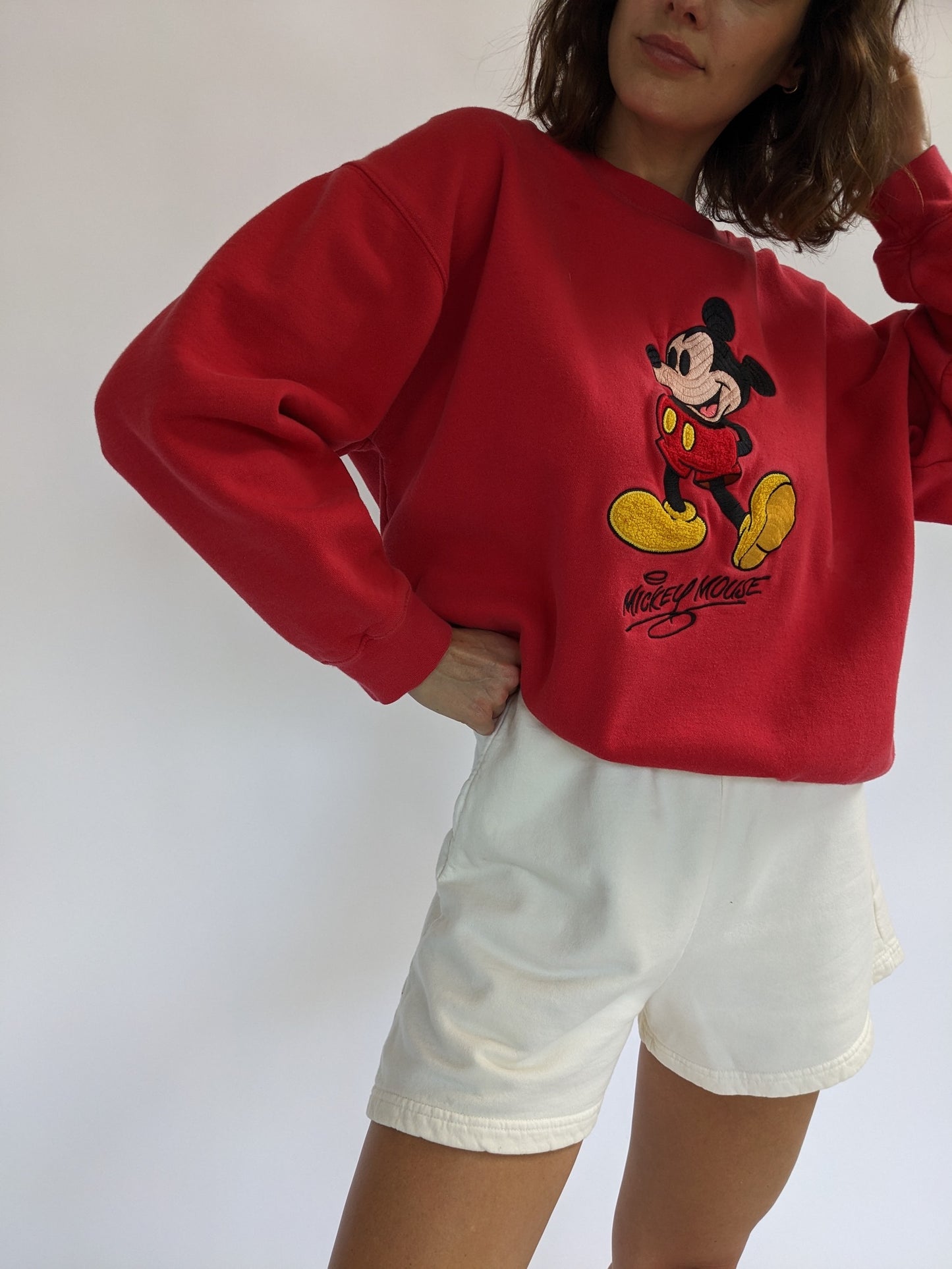 Vintage Embroidered Mickey Mouse Sweatshirt