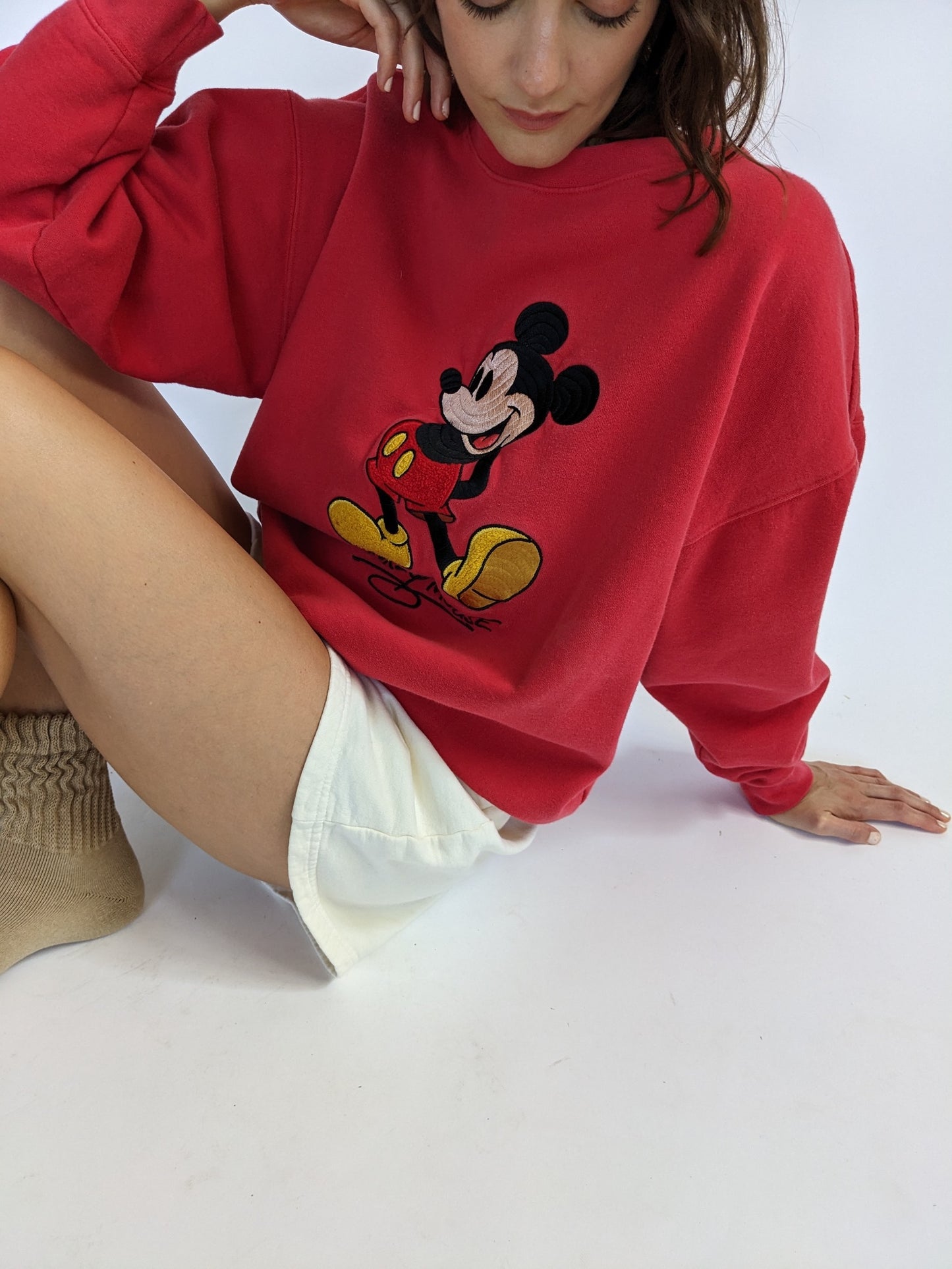 Vintage Embroidered Mickey Mouse Sweatshirt