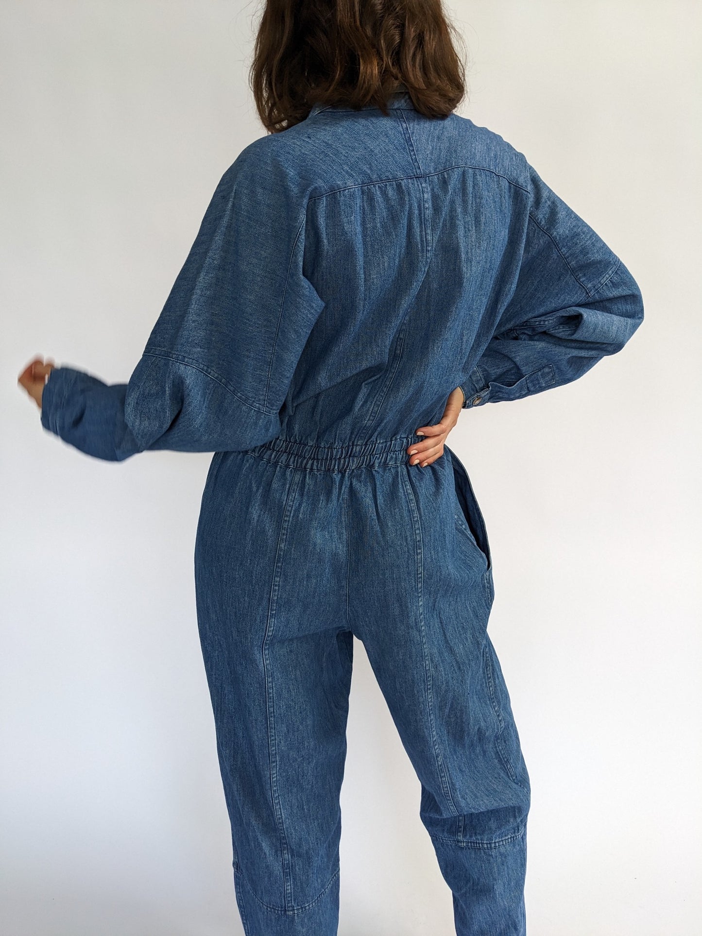 Vintage Calvin Klein Sport Denim Zip Coveralls