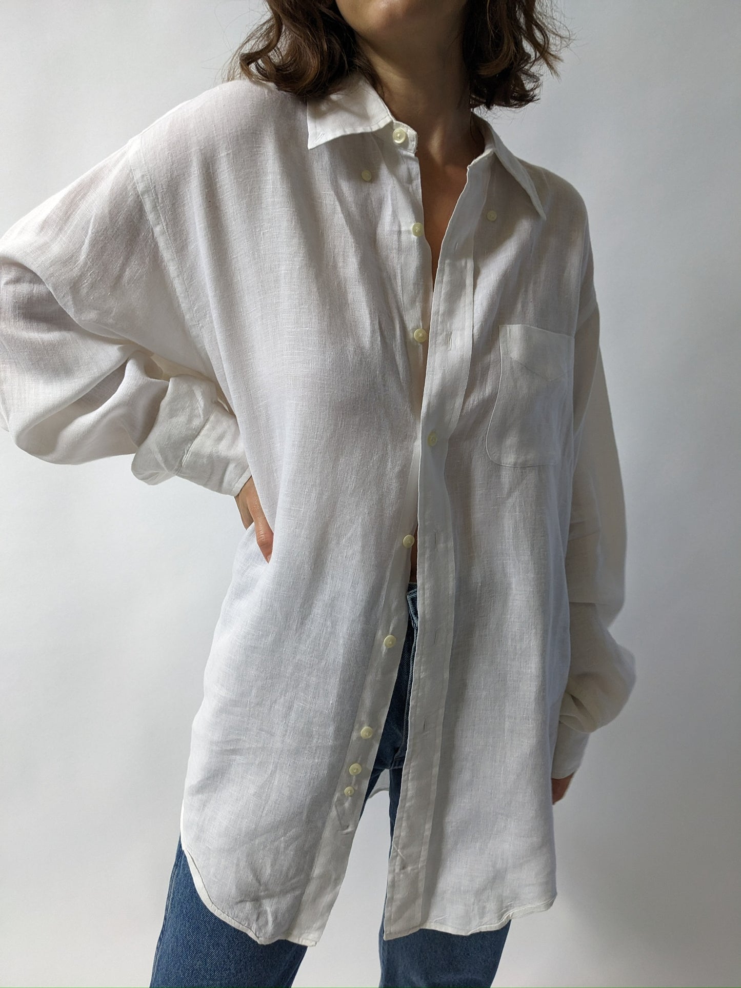 Cloud Linen Button Down