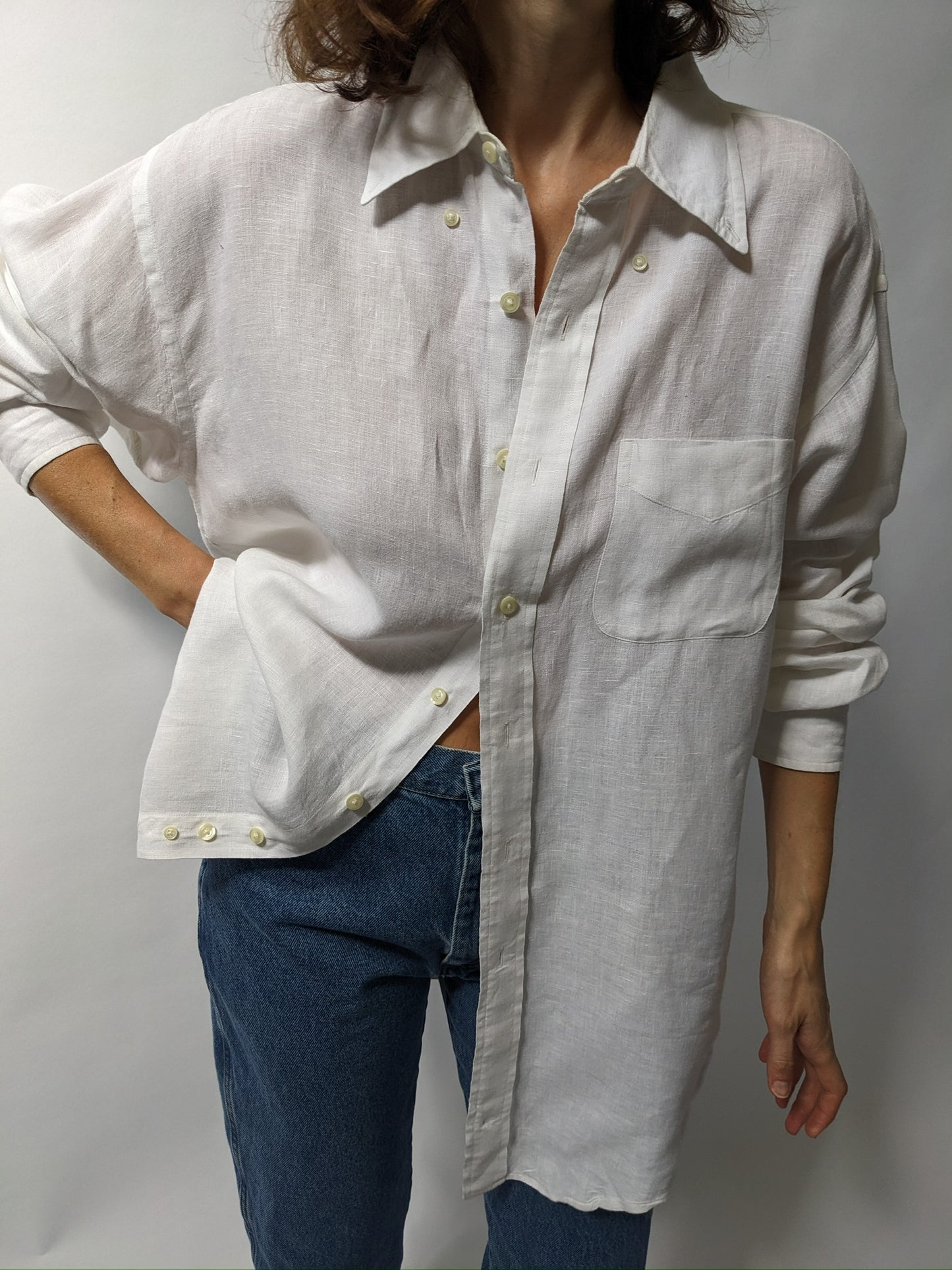 Cloud Linen Button Down