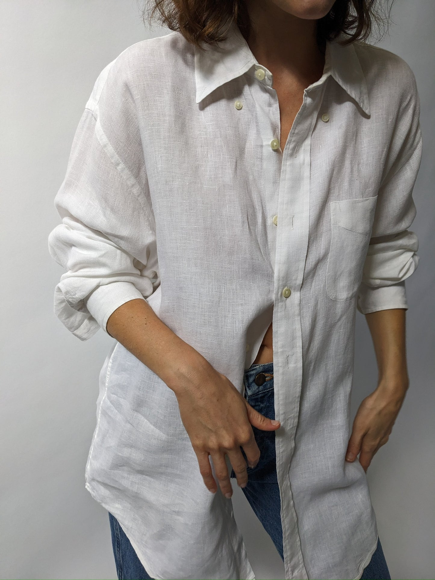 Cloud Linen Button Down