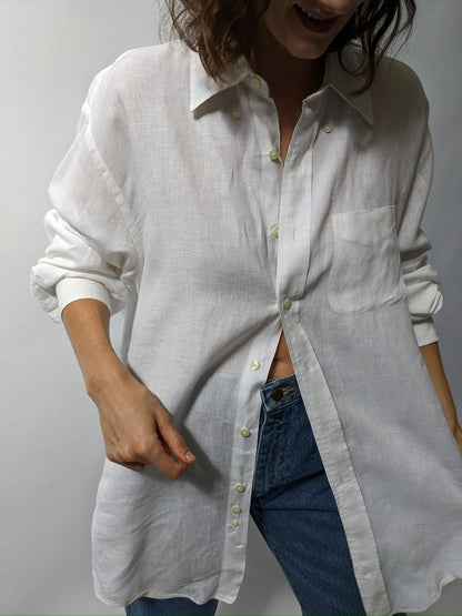 Cloud Linen Button Down