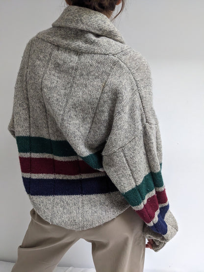 Vintage Shawl-Collar Wool Pullover