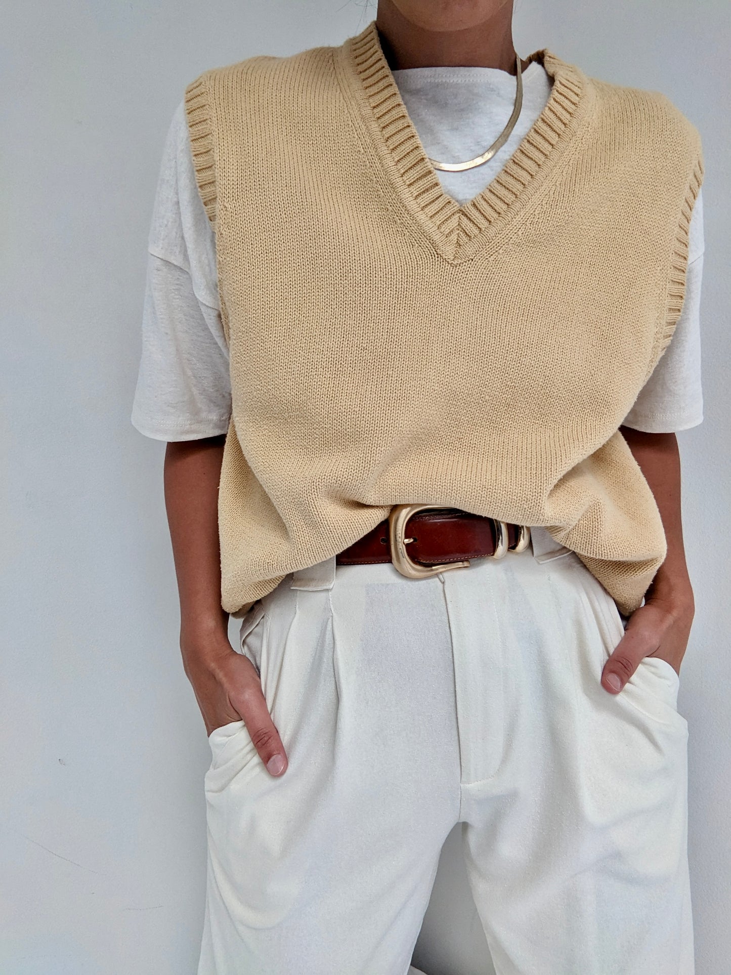 90s Butter Cotton Sweater Vest