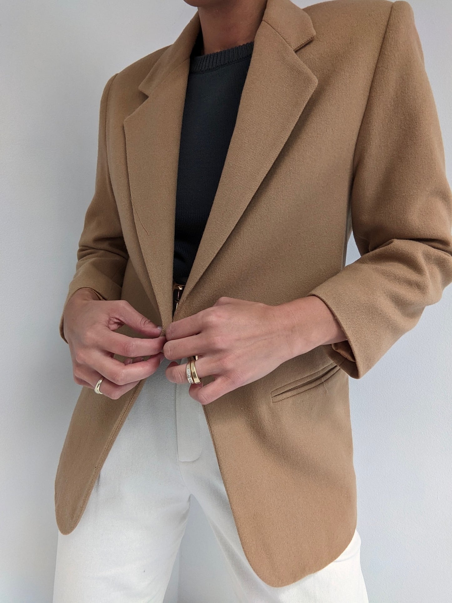 Vintage Camel Pure Wool Blazer