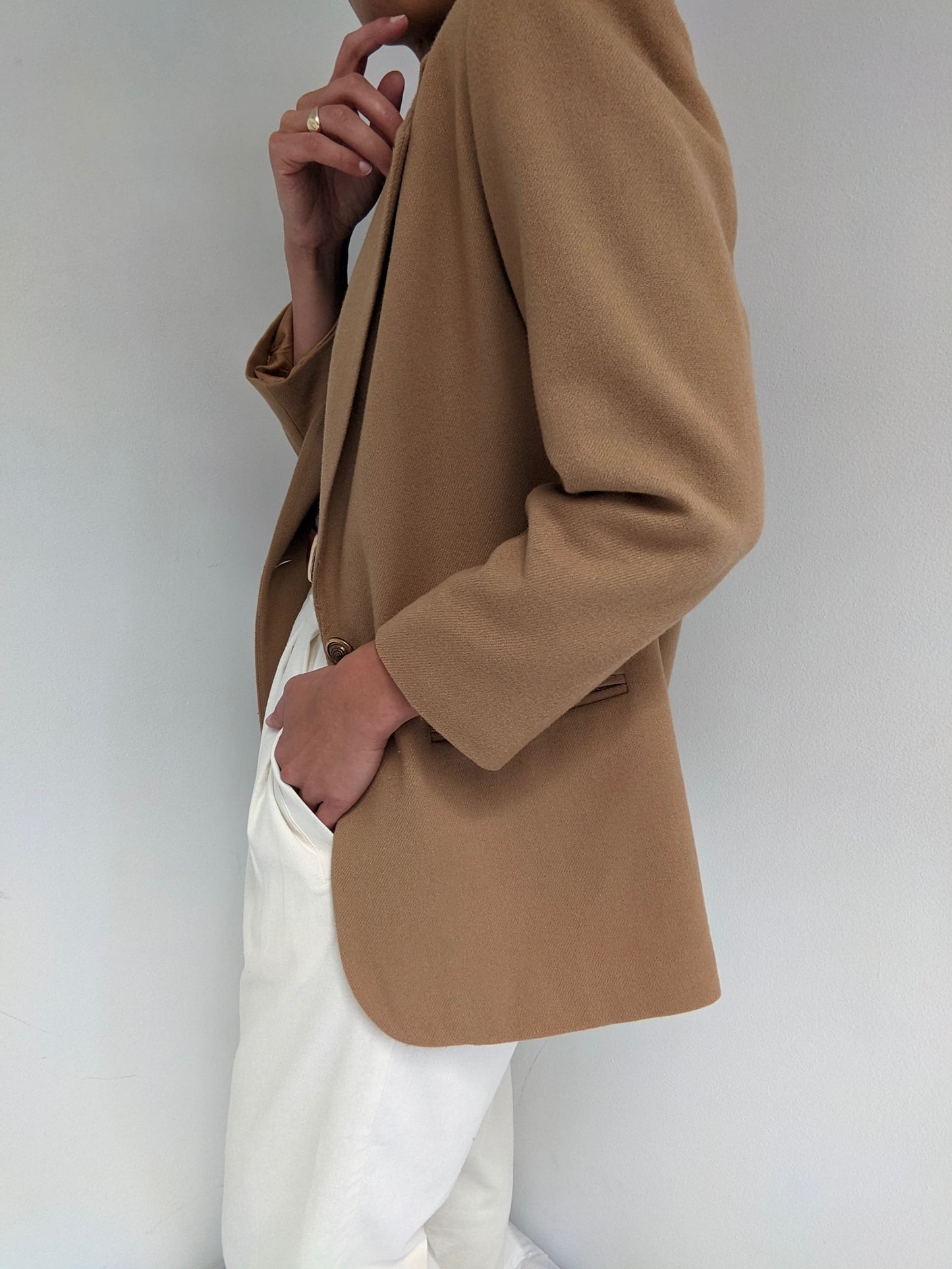 Vintage Camel Pure Wool Blazer