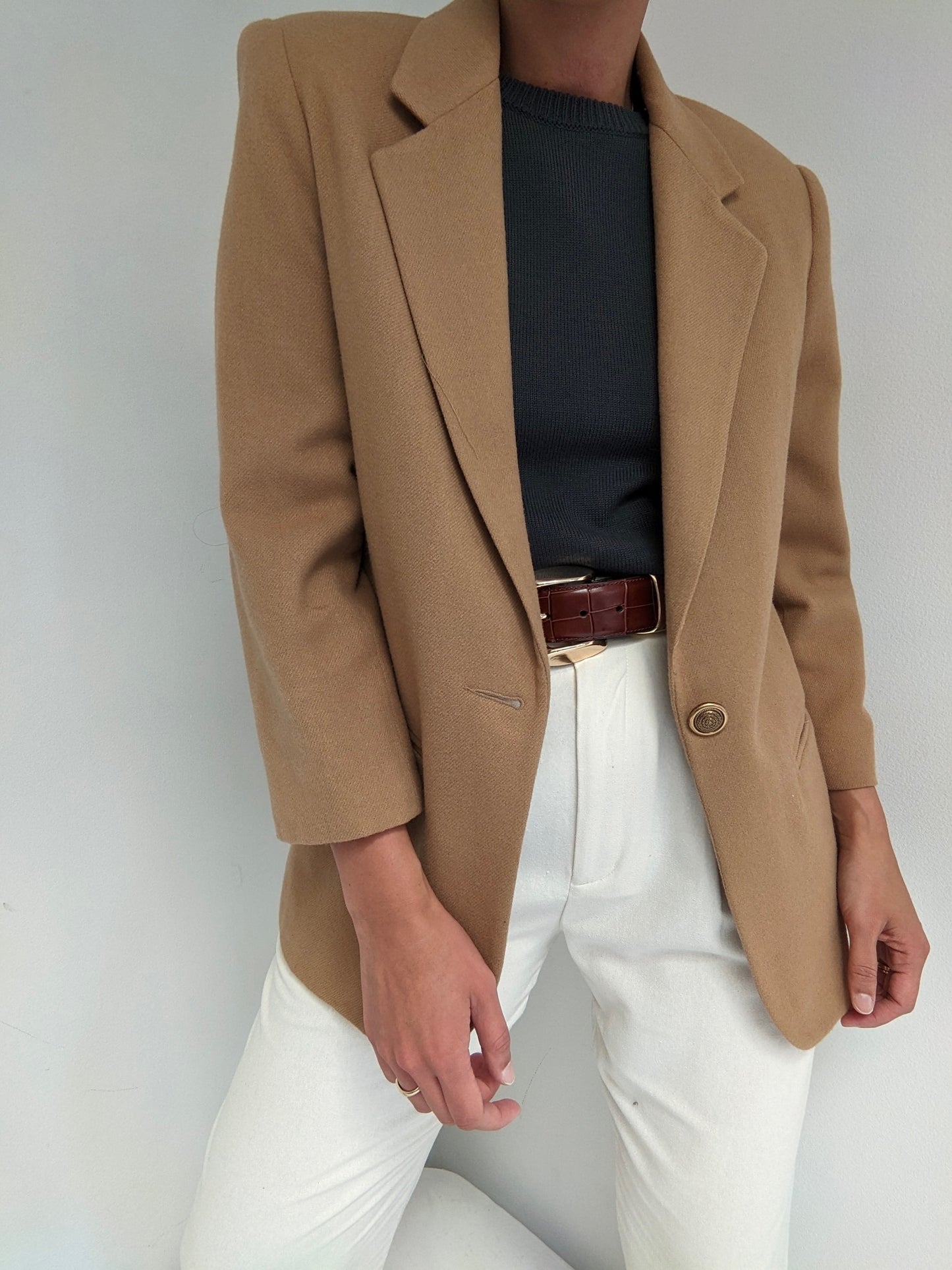 Vintage Camel Pure Wool Blazer