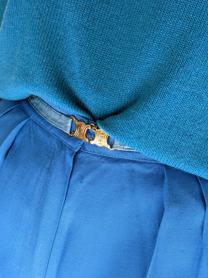 Incredible Celine Aqua Linen Pant