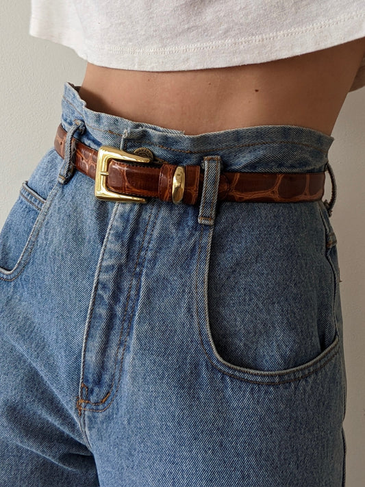 Favorite Vintage Embossed Leather Belt