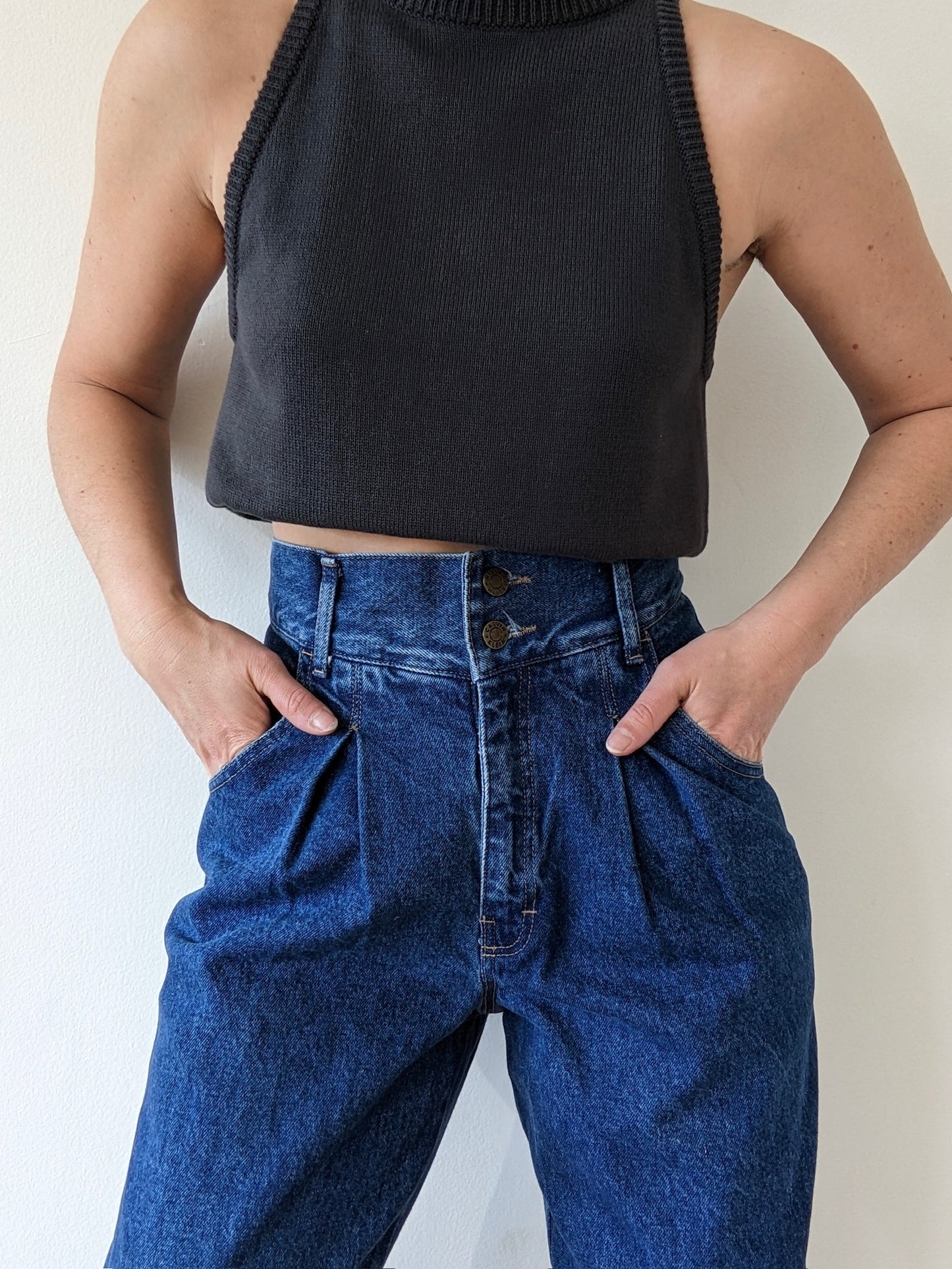 Rare Vintage Calvin Klein Pleated Denim