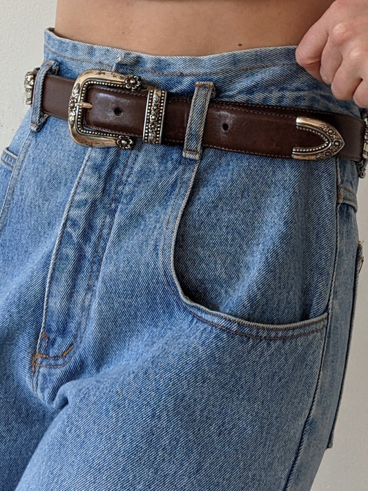 Favorite Vintage Garden Pendant Leather Belt