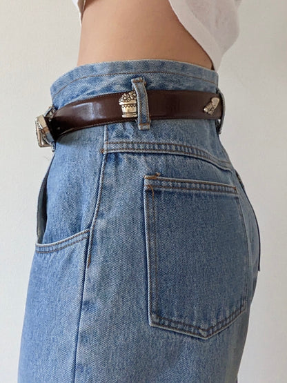 Favorite Vintage Garden Pendant Leather Belt