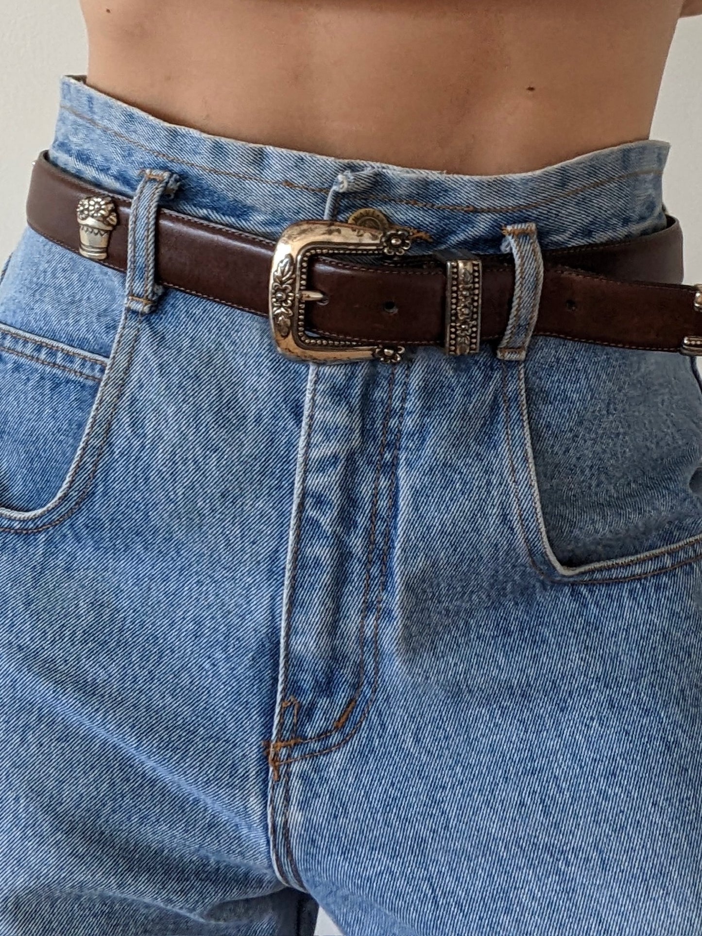 Favorite Vintage Garden Pendant Leather Belt