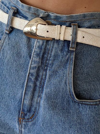 Vintage Christian Dior Ostrich-Embossed Leather Belt