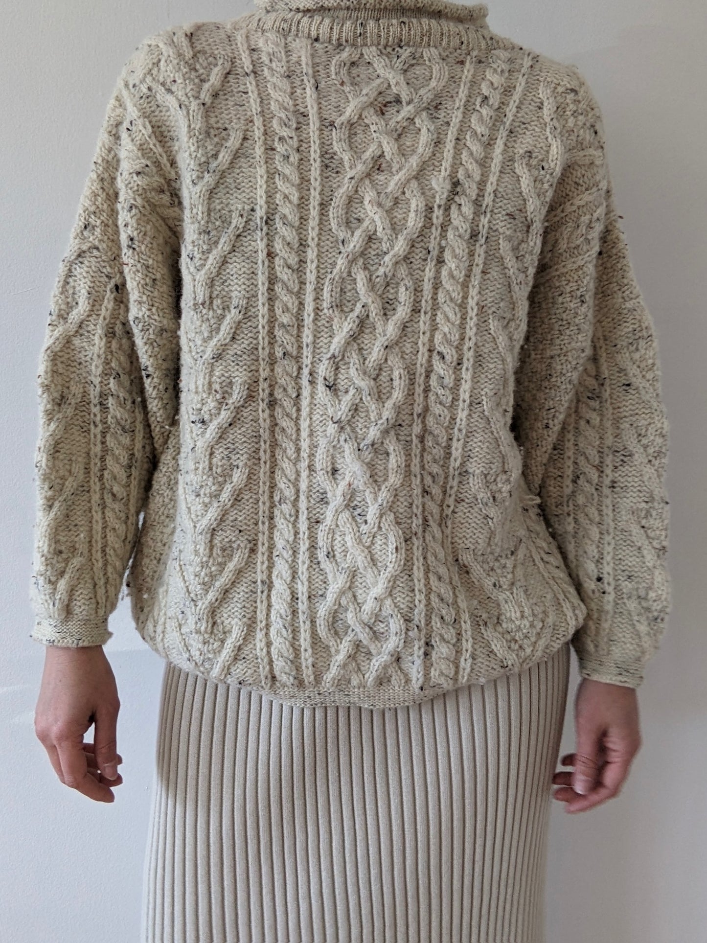 Vintage Speckled Wool Rolled Neck Sweater
