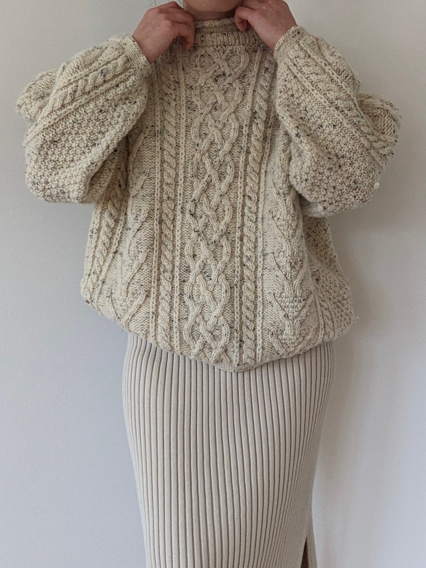 Vintage Speckled Wool Rolled Neck Sweater