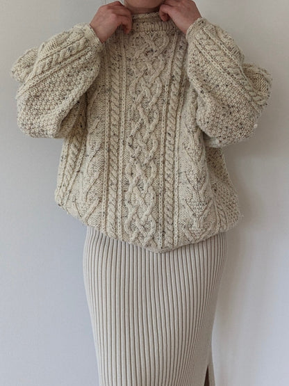 Vintage Speckled Wool Rolled Neck Sweater