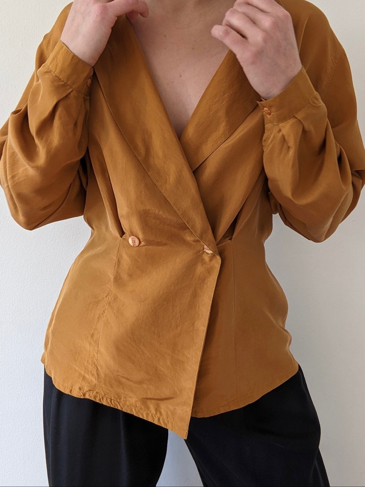 Stunning Vintage Marmalade Silk Blouse
