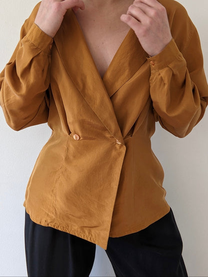 Stunning Vintage Marmalade Silk Blouse