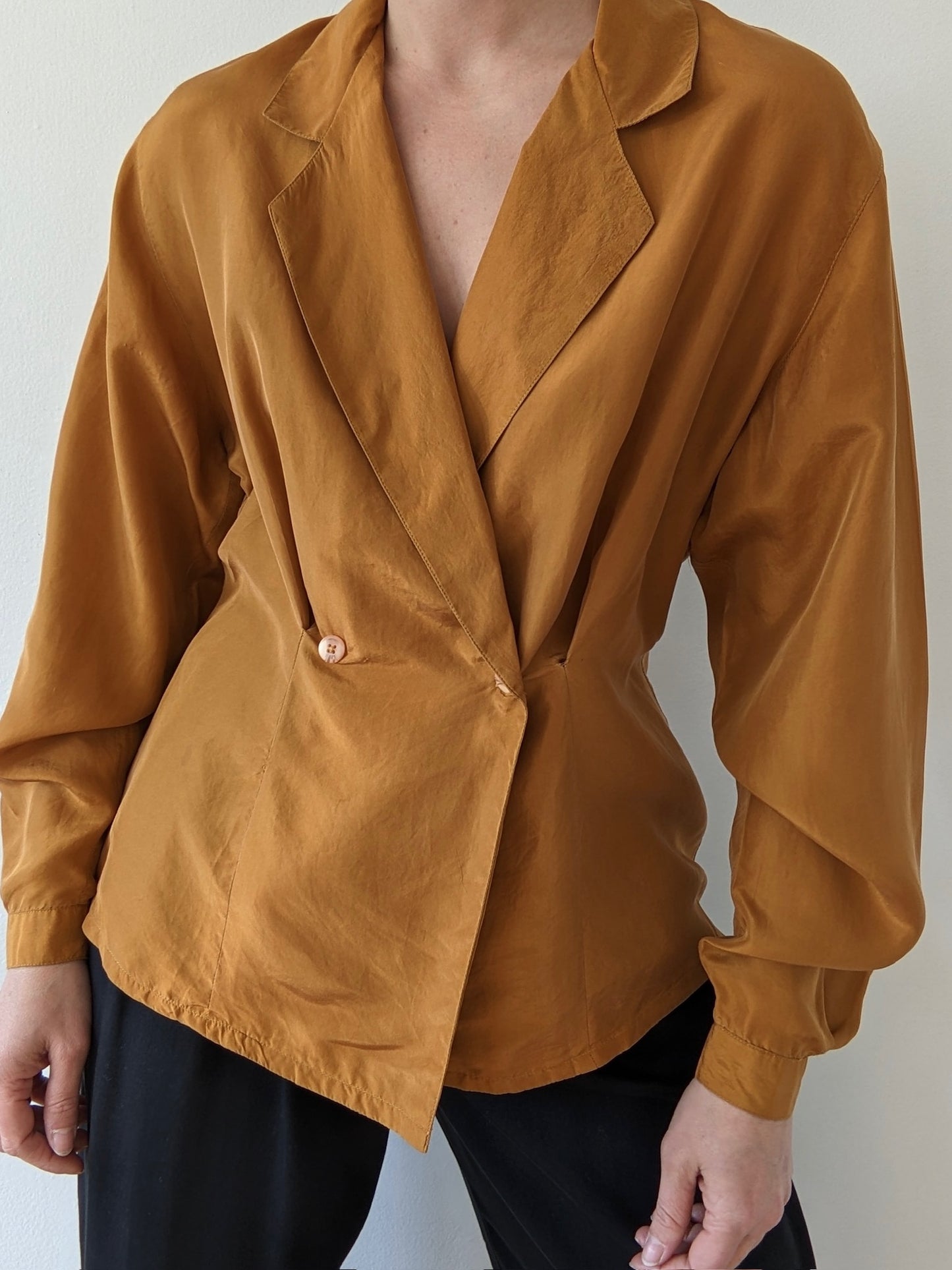 Stunning Vintage Marmalade Silk Blouse