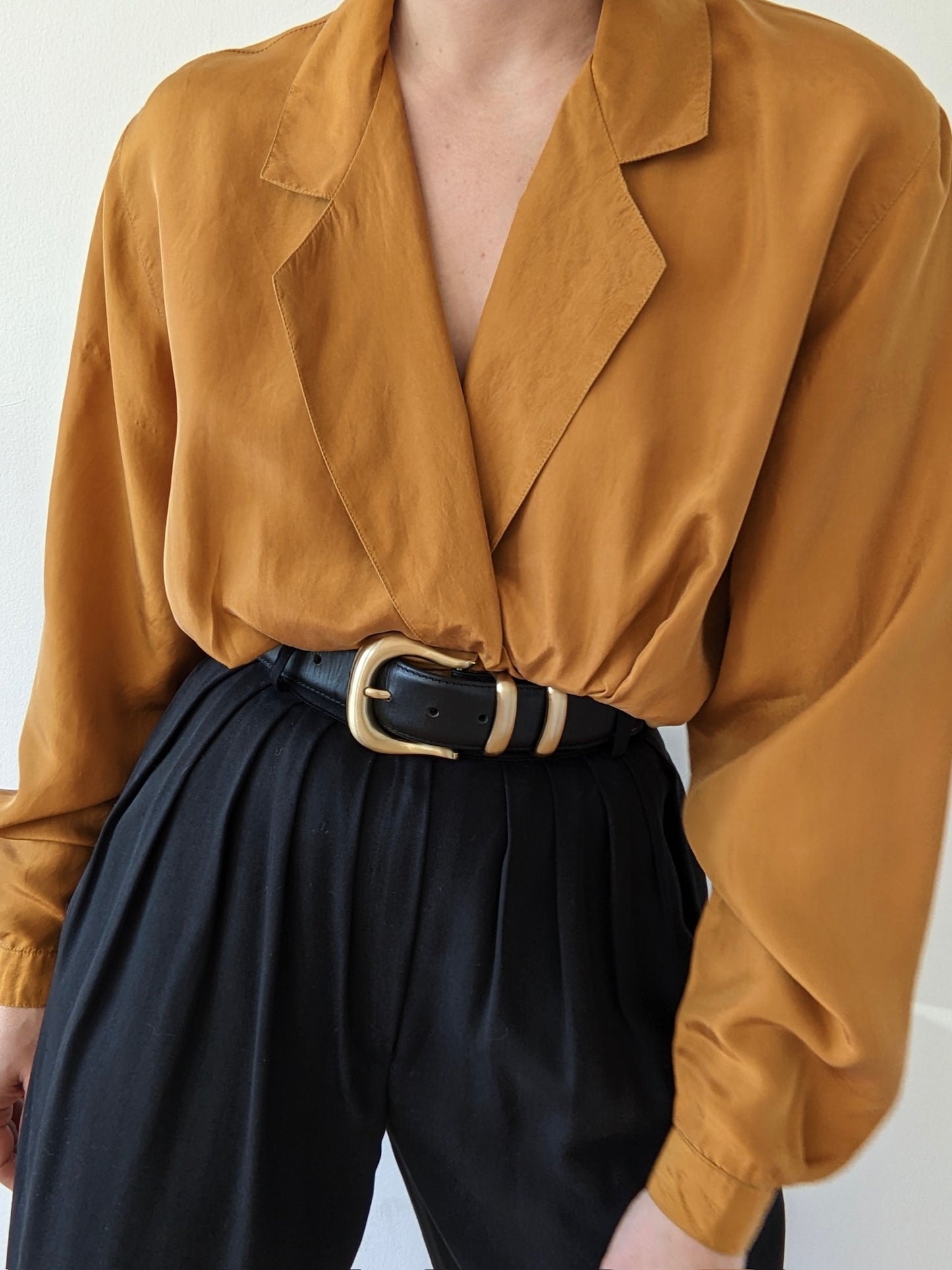 Stunning Vintage Marmalade Silk Blouse