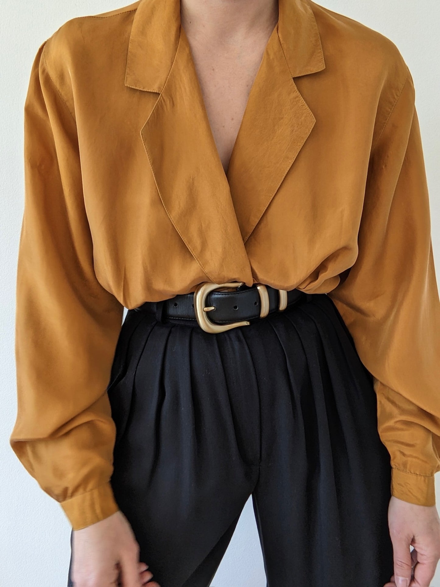 Stunning Vintage Marmalade Silk Blouse