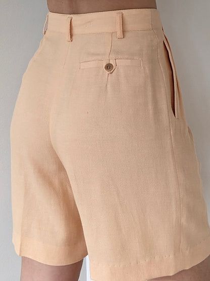 Vintage Peach Linen Twill Shorts