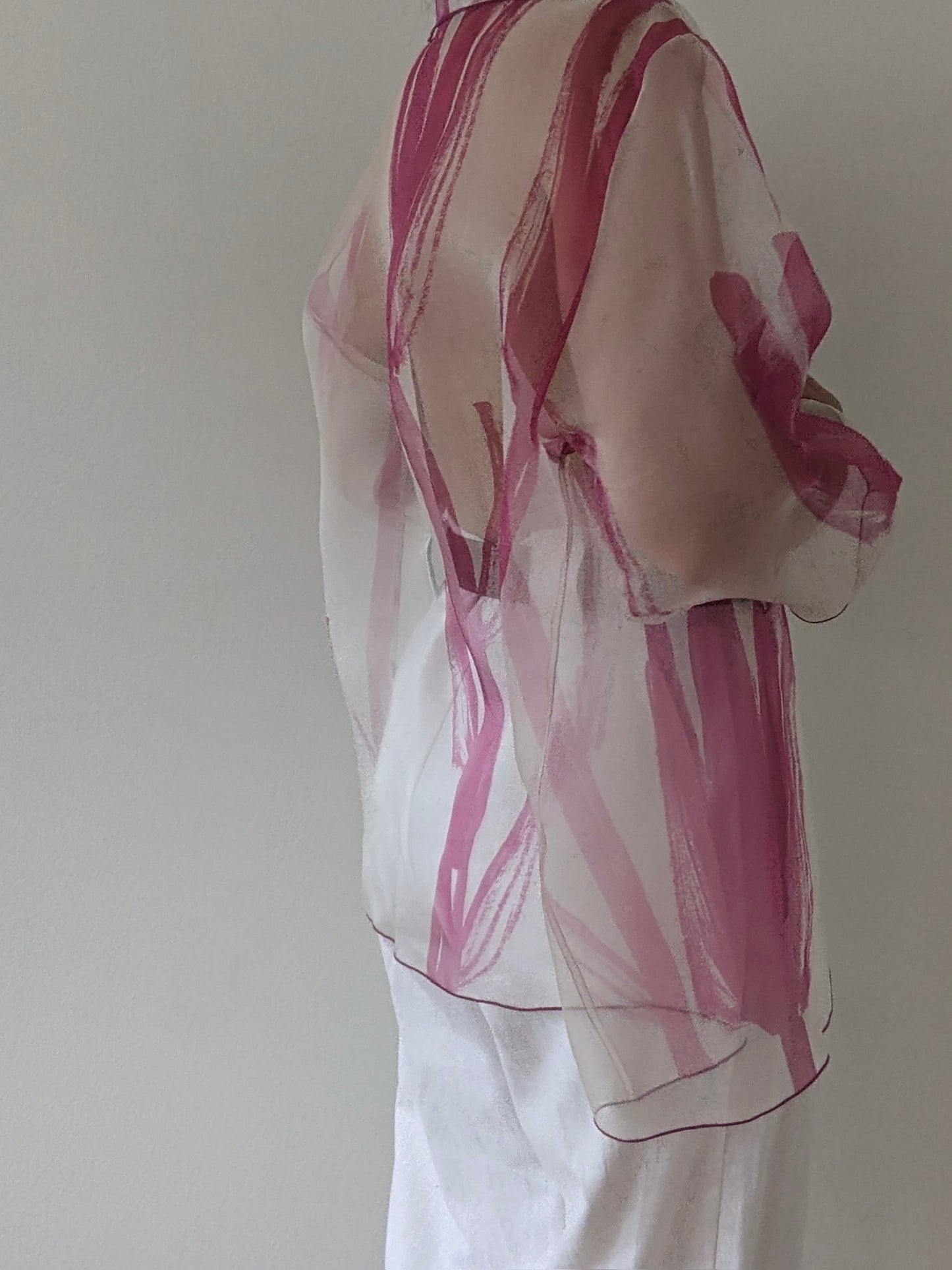 Vintage Floral Silk Organza Jacket
