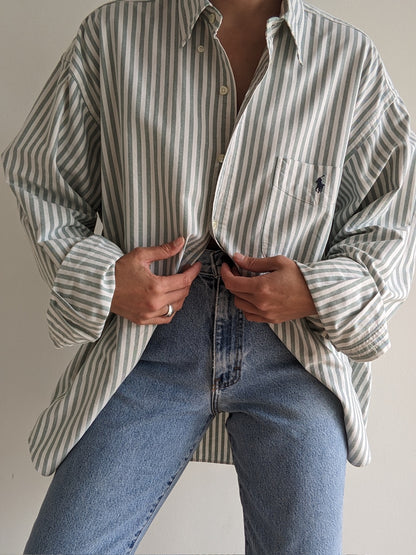 Vintage Ralph Lauren Striped Cotton Oxford
