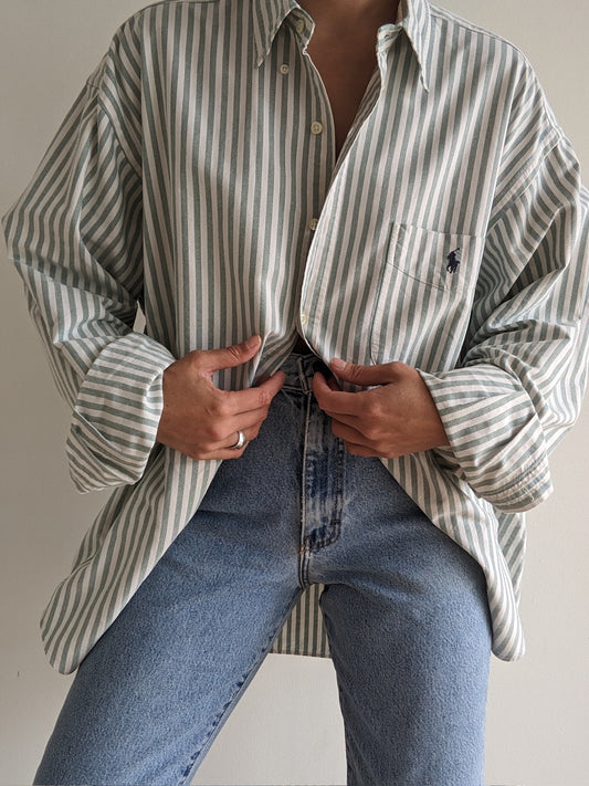 Vintage Ralph Lauren Striped Cotton Oxford