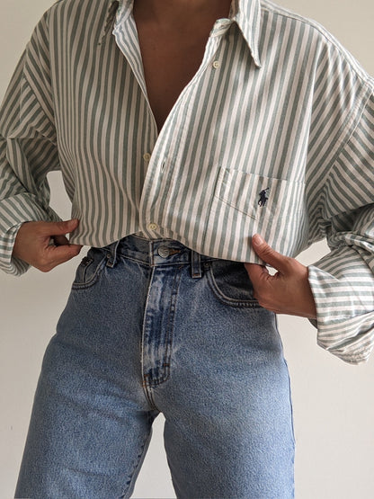 Vintage Ralph Lauren Striped Cotton Oxford