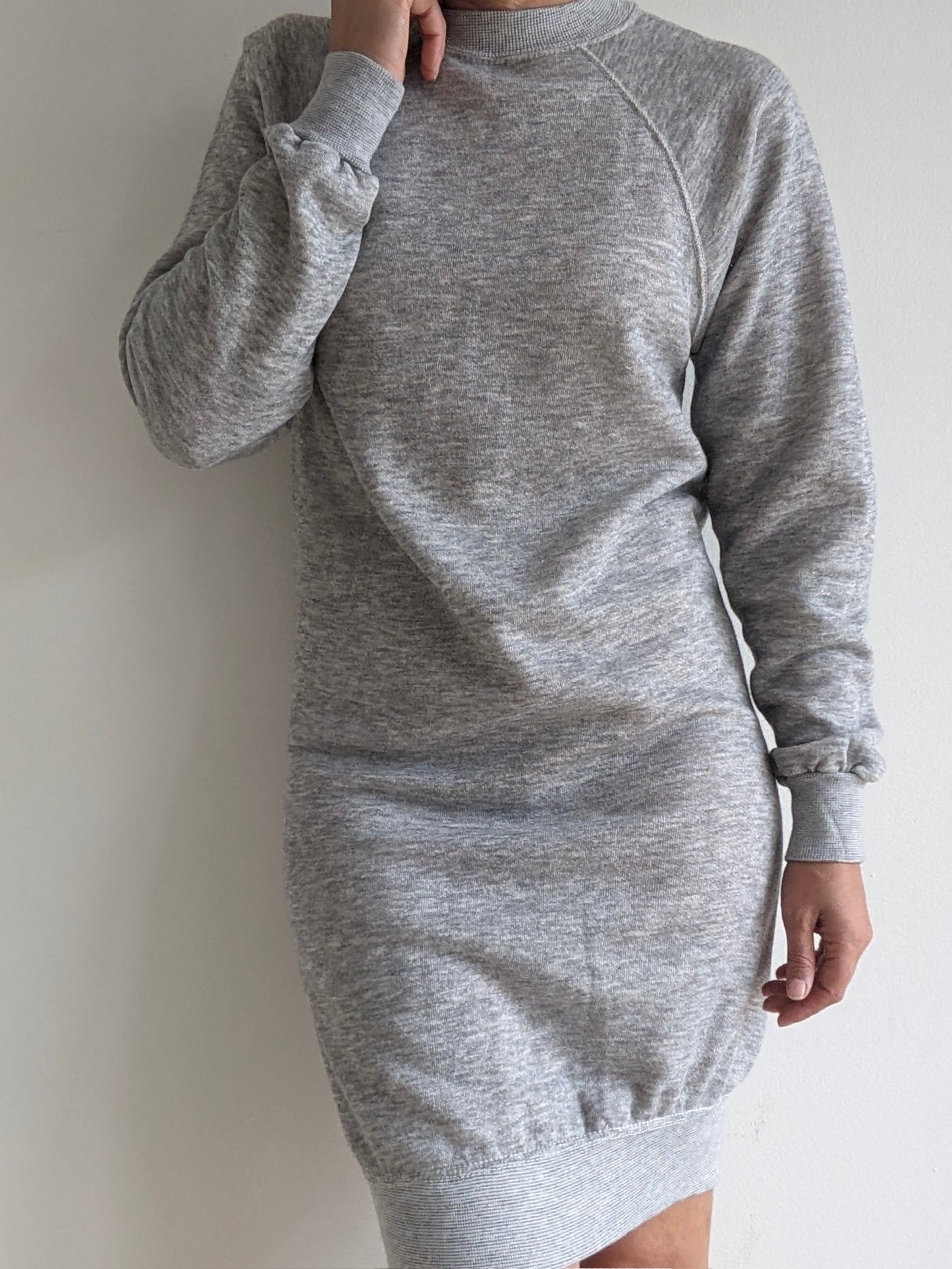 Vintage Heather Grey Sweatshirt Dress