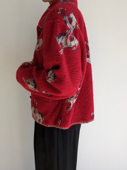 Vintage Rodeo Graphic Stitched Fleece Jacket