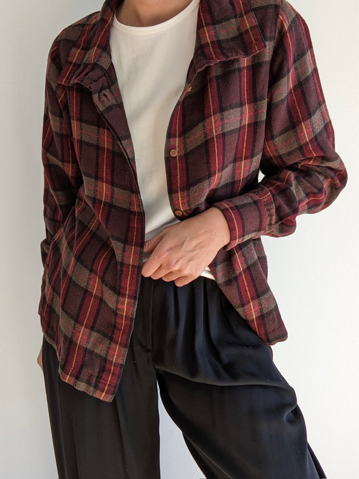 Vintage Calvin Klein Plaid Wool Shirt