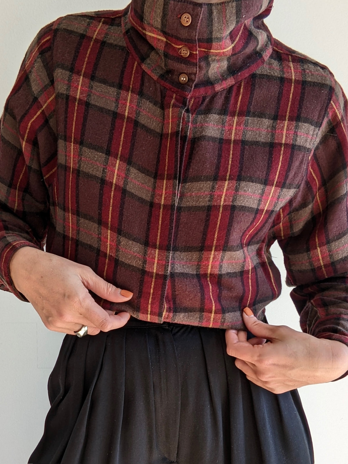 Vintage Calvin Klein Plaid Wool Shirt