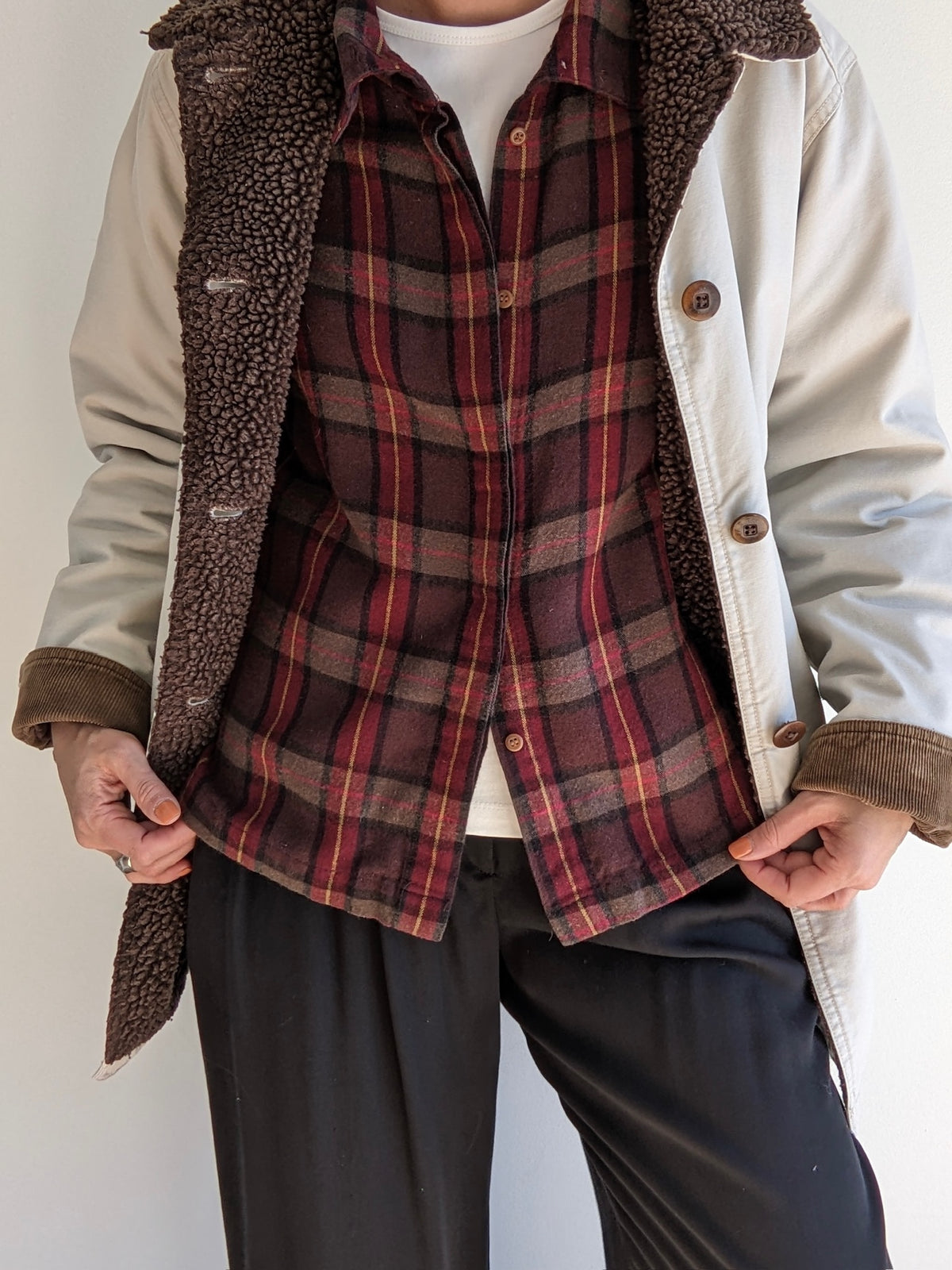 Vintage Calvin Klein Plaid Wool Shirt