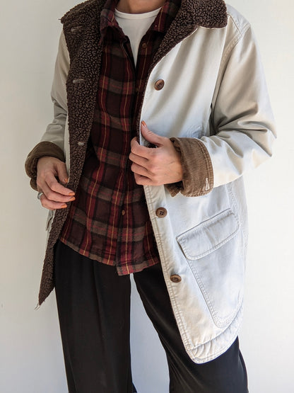 Vintage Fleece-Lined Chore Coat