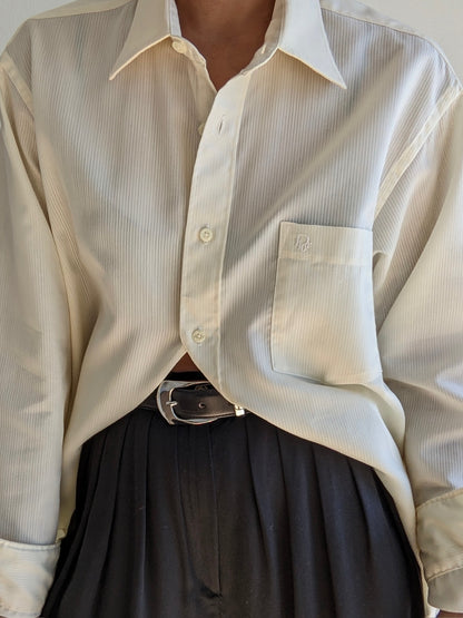 Vintage Christian Dior Pale Butter Button Up